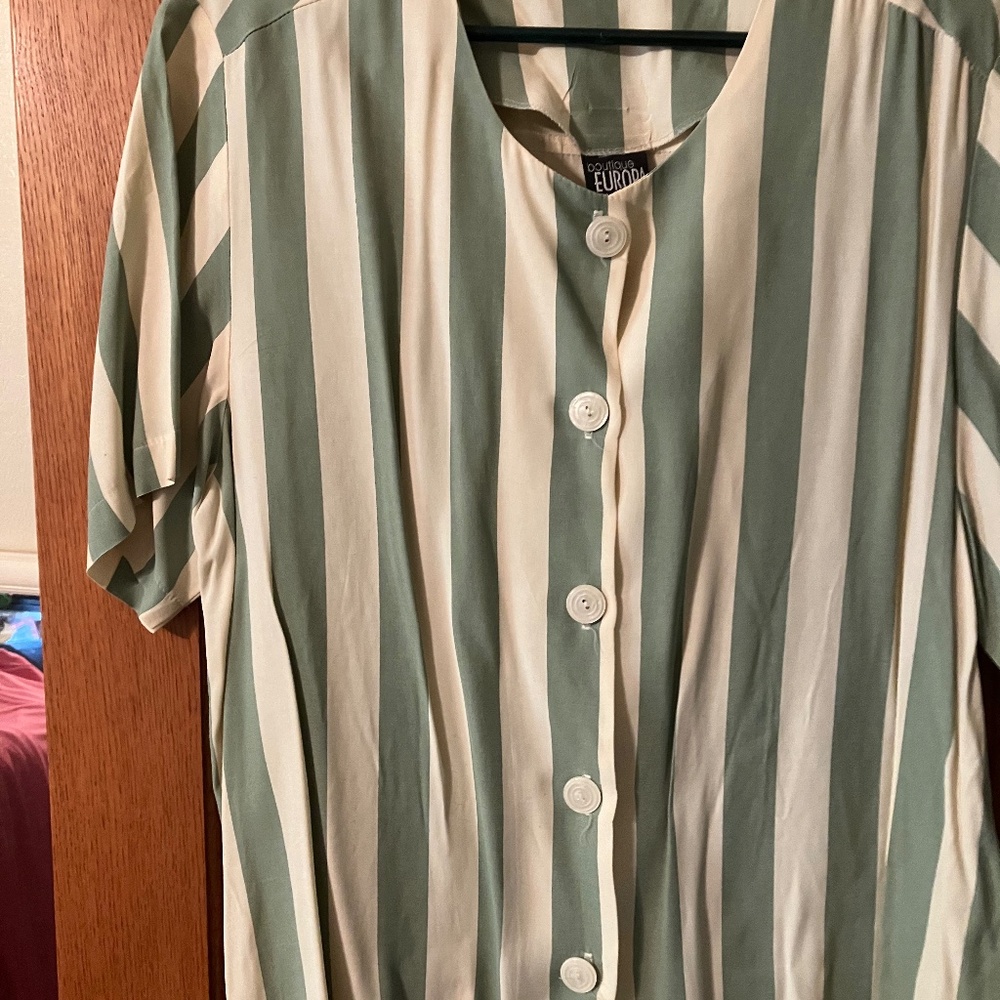 Sage and cream womens tunic